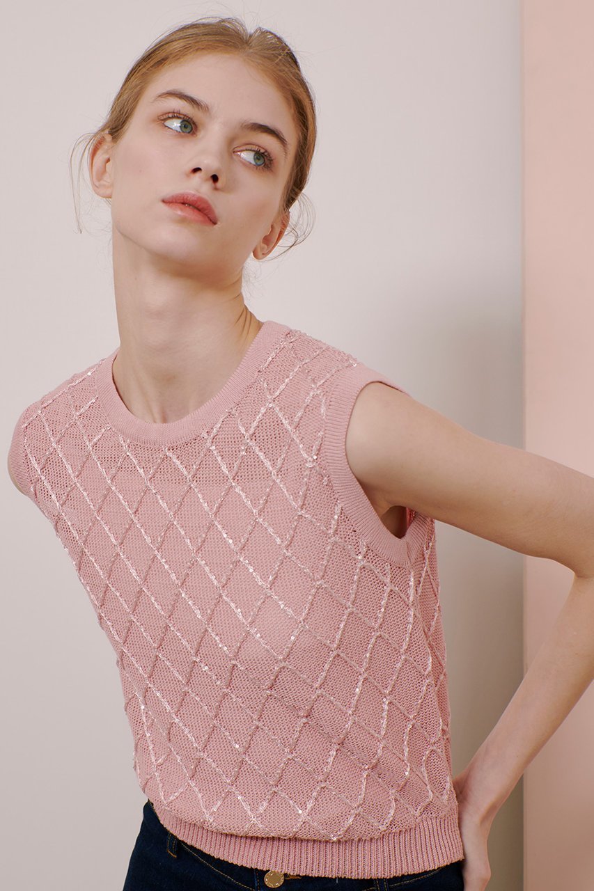 【アルアバイル/allureville】の【Loulou Willoughby】シークインエンブロイダリープルオーバー 人気、トレンドファッション・服の通販 founy(ファニー) ファッション Fashion レディースファッション Fashion for Women トップス・カットソー Cut & Sew Tops ニット Knit Tops & Sweaters カジュアルプルオーバー・ニットトップス Pullovers & Knit Tops / Casual Pullovers インナー Innerwear コンパクト Compact, Small Size ジャケット Jacket, Outerwear ノースリーブ Sleeveless, No-Sleeve パーティ Party, Party Style エレガント 上品 Elegant other-6|ID: prp329100004903386 ipo3291000000036732158