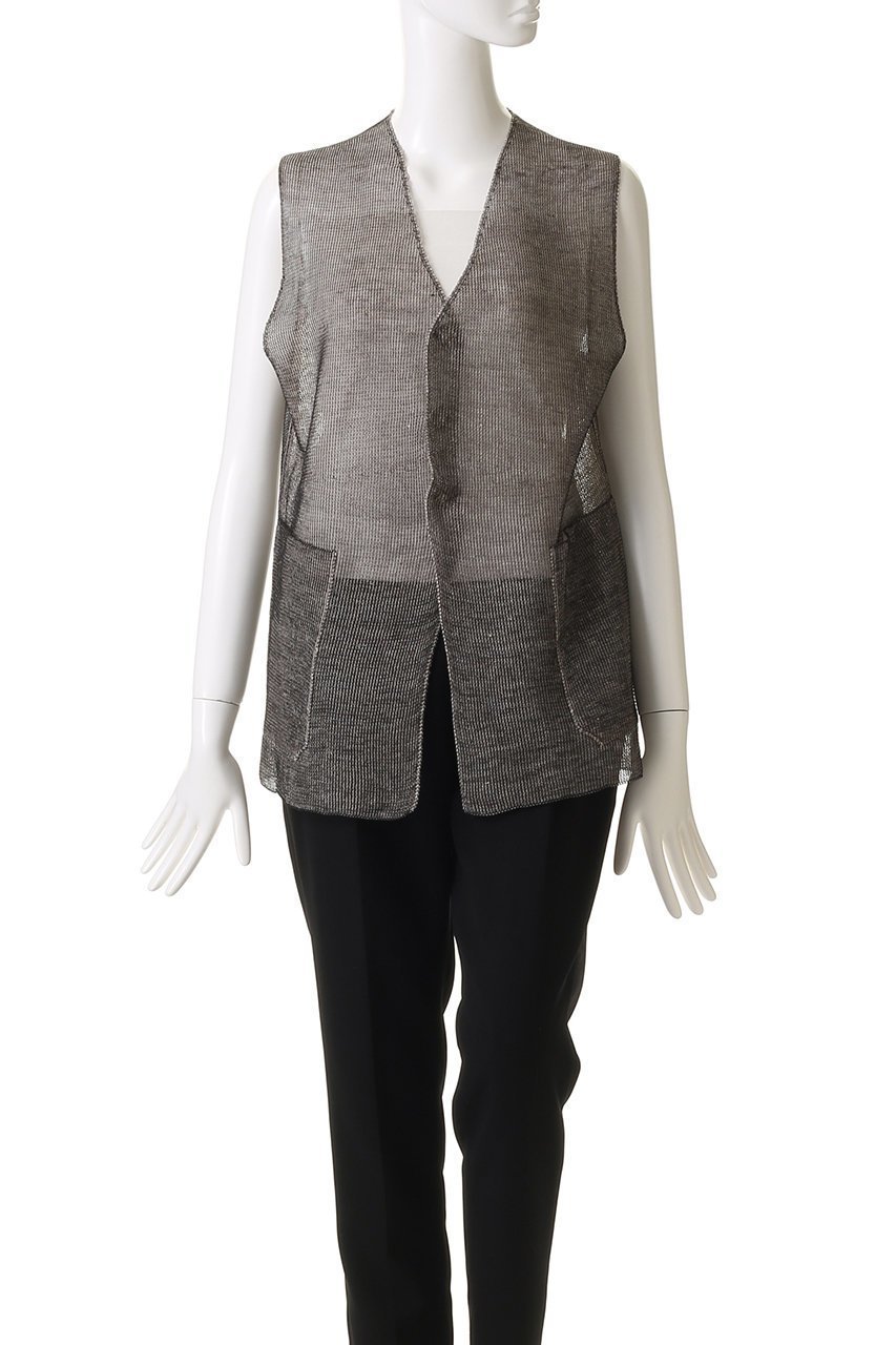 【エリオポール/heliopole】の【boussole】シアーニットベスト 人気、トレンドファッション・服の通販 founy(ファニー) 　ファッション　Fashion　レディースファッション　Fashion for Women　トップス・カットソー　Cut & Sew Tops　ニット　Knit Tops & Sweaters　ベスト&ジレ / 重ね着スタイル　Vests & Gilets　カジュアルプルオーバー・ニットトップス　Pullovers & Knit Tops / Casual Pullovers　シンプル　Simple, Minimal　トレンド　Trend, Trending Now　リネン　Linen, Linen Fabric　夏　Summer　春　Spring　S/S・春夏　SS, Spring/Summer, Warm Season　other-2|ID: prp329100004903390 ipo3291000000036732161