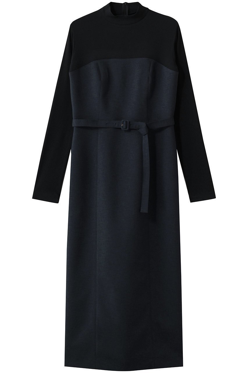 【アルアバイル/allureville】のスラブオックステレココンビワンピース インテリア・キッズ・メンズ・レディースファッション・服の通販 founy(ファニー) 　ファッション　Fashion　レディースファッション　Fashion for Women　ワンピース　Dresses　チュニック　Tunic Tops & Dresses　チュニック　Tunic, Long Top　テレコ　Ribbed, Rib Stitch　フィット　Fit, Slim Fit　ロング　Long, Long-Length　ビジネス 仕事 通勤　Business / Work / Commuting　ネイビー|ID: prp329100004903428 ipo3291000000036700088