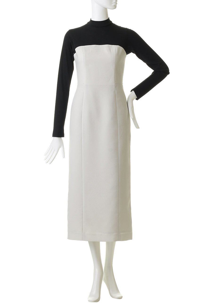 【アルアバイル/allureville】のスラブオックステレココンビワンピース 人気、トレンドファッション・服の通販 founy(ファニー) 　ファッション　Fashion　レディースファッション　Fashion for Women　ワンピース　Dresses　チュニック　Tunic Tops & Dresses　チュニック　Tunic, Long Top　テレコ　Ribbed, Rib Stitch　フィット　Fit, Slim Fit　ロング　Long, Long-Length　ビジネス 仕事 通勤　Business / Work / Commuting　other-6|ID: prp329100004903428 ipo3291000000036700098