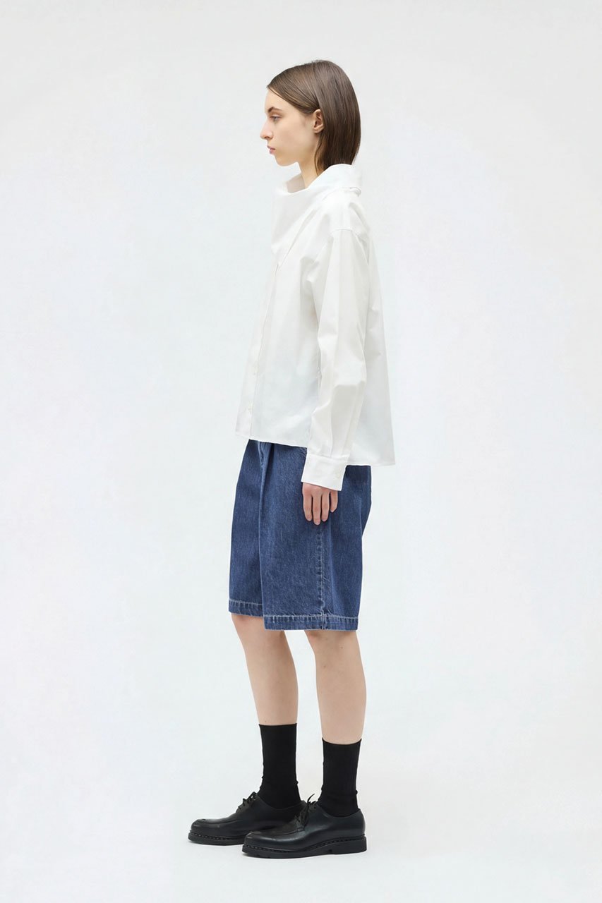 【ミズイロ インド/mizuiro ind】のdenim half PT パンツ 人気、トレンドファッション・服の通販 founy(ファニー) 　ファッション　Fashion　レディースファッション　Fashion for Women　パンツ　Pants & Trousers　カットソー　Cut and Sewn Top　センター　Center, Center Line　デニム　Denim, Jeans Material　ハーフ　Half, Half-Length　再入荷　Restock / Back in Stock　other-8|ID: prp329100004903433 ipo3291000000036700148