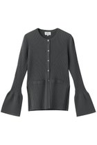 【ランバン オン ブルー/LANVIN en Bleu】のリブカフスカーディガン グレー|ID: prp329100004903451 ipo3291000000036700320