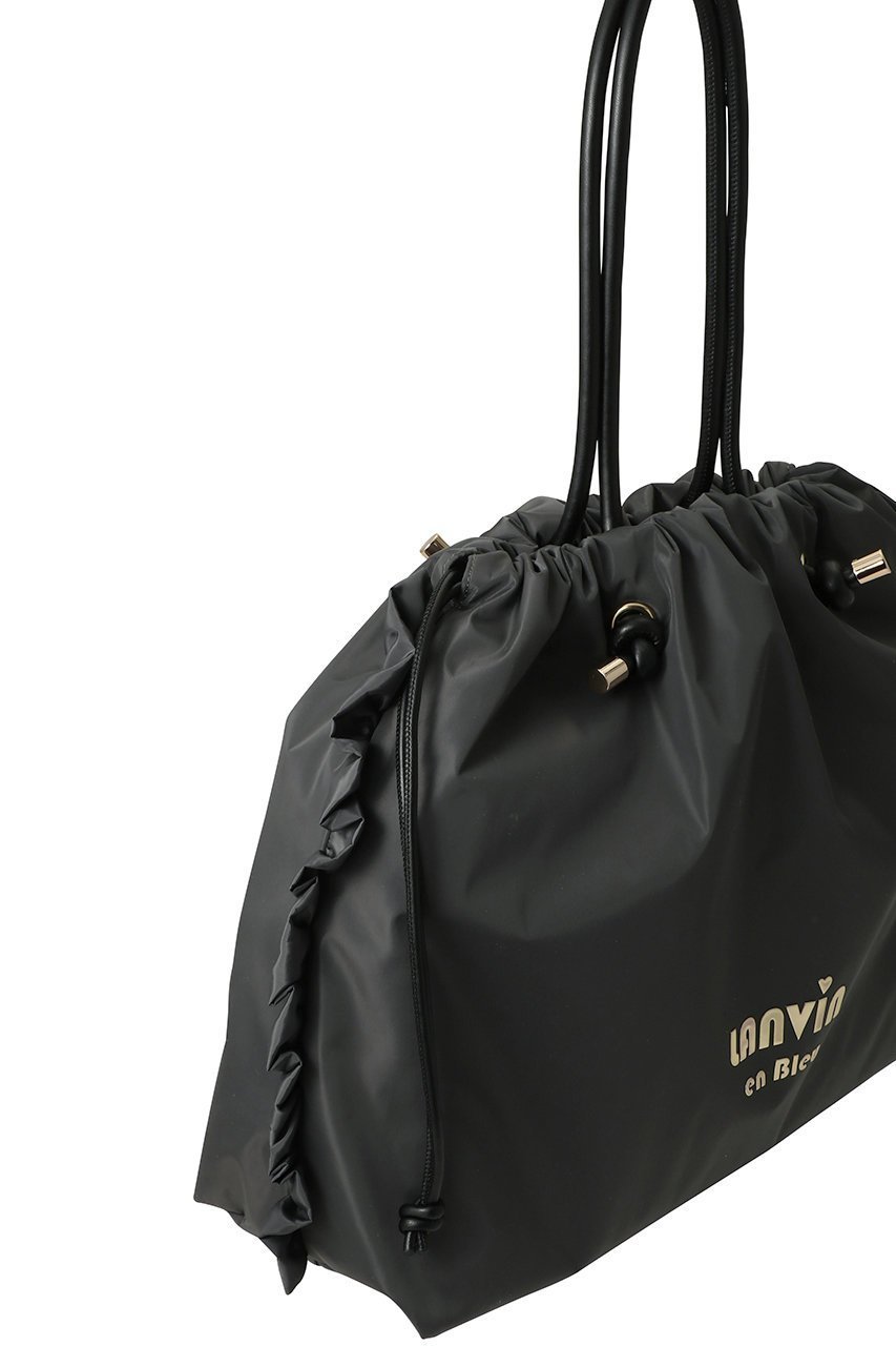 【ランバン オン ブルー/LANVIN en Bleu】のサイドフリルドロストトートバッグ(大) 人気、トレンドファッション・服の通販 founy(ファニー) 　ファッション　Fashion　レディースファッション　Fashion for Women　バッグ　Bags　タフタ　Taffeta, Structured Fabric　フェイクレザー　Faux Leather, PU Leather　フリル　Frill, Ruffle　プリント　Print, Printed Pattern　メタル　Metal, Metal Parts　巾着　Drawstring Bag, Kinchaku　other-5|ID: prp329100004903458 ipo3291000000036700405