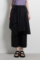 【ランバン オン ブルー/LANVIN en Bleu】のアシンメトリーレイヤードパンツ ブラック|ID: prp329100004903465 ipo3291000000036700486