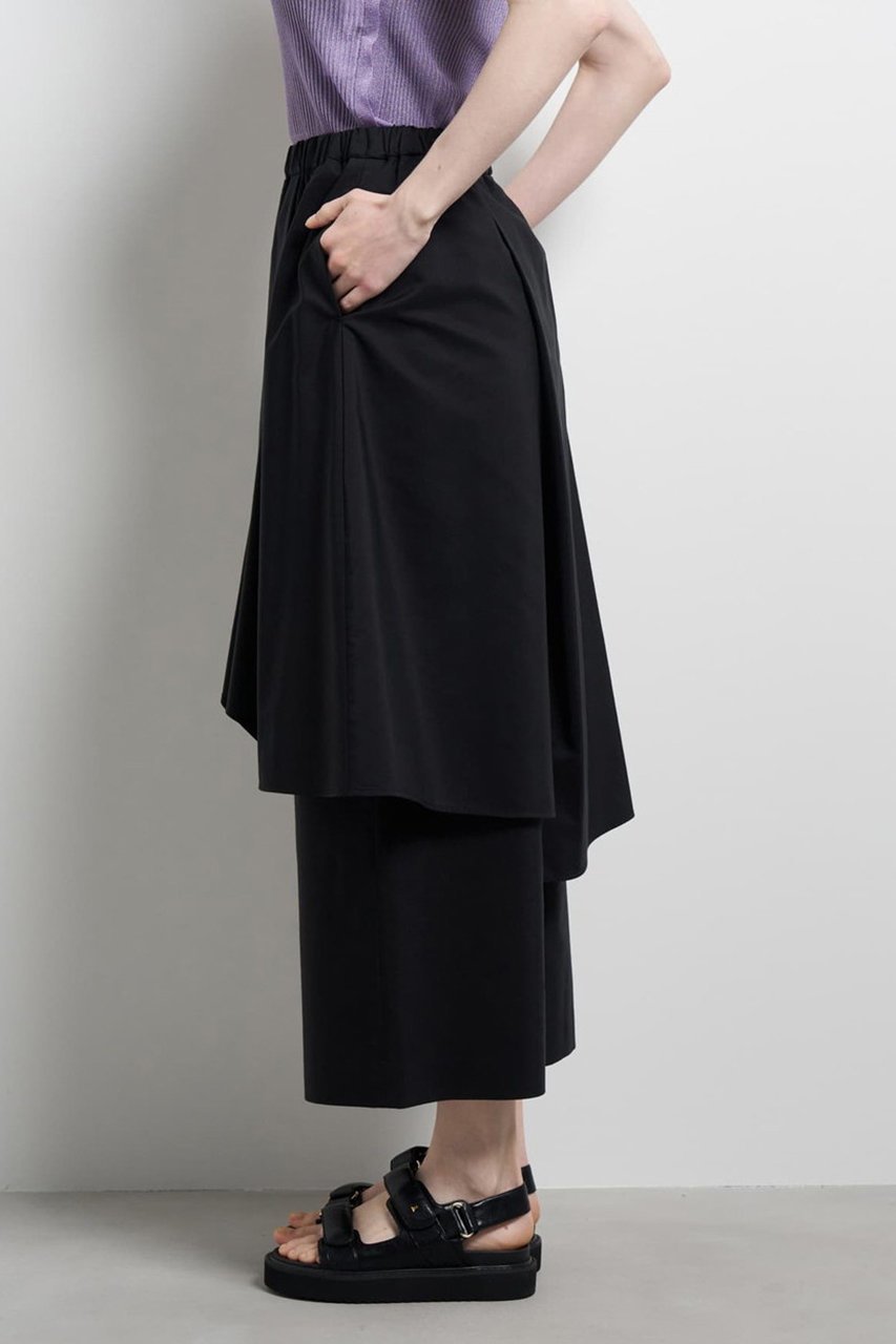 【ランバン オン ブルー/LANVIN en Bleu】のアシンメトリーレイヤードパンツ 人気、トレンドファッション・服の通販 founy(ファニー) 　ファッション　Fashion　レディースファッション　Fashion for Women　パンツ　Pants & Trousers　アシンメトリー　Asymmetrical Style　ファブリック　Fabric, Textile　ボトム　Bottoms, Lower Wear　リラックス　Relax, Relaxed Fit　other-2|ID: prp329100004903465 ipo3291000000036700488