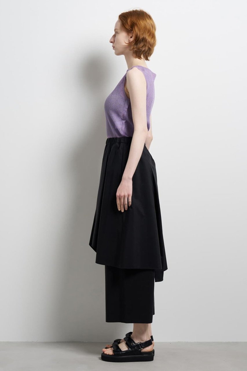 【ランバン オン ブルー/LANVIN en Bleu】のアシンメトリーレイヤードパンツ 人気、トレンドファッション・服の通販 founy(ファニー) 　ファッション　Fashion　レディースファッション　Fashion for Women　パンツ　Pants & Trousers　アシンメトリー　Asymmetrical Style　ファブリック　Fabric, Textile　ボトム　Bottoms, Lower Wear　リラックス　Relax, Relaxed Fit　other-7|ID: prp329100004903465 ipo3291000000036700497