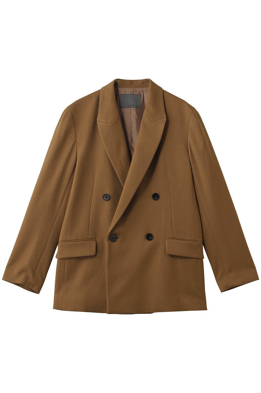 【アンクレイヴ/uncrave】のプルーフウールライクツイル ジャケット インテリア・キッズ・メンズ・レディースファッション・服の通販 founy(ファニー) 　ファッション　Fashion　レディースファッション　Fashion for Women　アウター　Coat / Outerwear Collection　レディースジャケット・軽アウター　Jackets　吸水　Absorbent, Quick-Dry　シャンブレー　Chambray, Denim-Like Fabric　ジャケット　Jacket, Outerwear　セットアップ　Set-Up, Coordinated Outfit　ダブル　Double, Double-Breasted　ツイル　Twist, Twisted Detail　バランス　Balance, Style Balance　ループ　Loop, Loop Knit　ワイド　Wide, Wide Fit　再入荷　Restock / Back in Stock　おすすめ　Recommended / Our Picks　キャメル|ID: prp329100004903475 ipo3291000000036700555