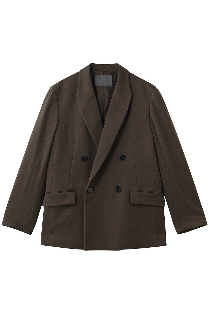 【アンクレイヴ/uncrave】のプルーフウールライクツイル ジャケット インテリア・キッズ・メンズ・レディースファッション・服の通販 founy(ファニー) 　ファッション　Fashion　レディースファッション　Fashion for Women　アウター　Coat / Outerwear Collection　レディースジャケット・軽アウター　Jackets　吸水　Absorbent, Quick-Dry　シャンブレー　Chambray, Denim-Like Fabric　ジャケット　Jacket, Outerwear　セットアップ　Set-Up, Coordinated Outfit　ダブル　Double, Double-Breasted　ツイル　Twist, Twisted Detail　バランス　Balance, Style Balance　ループ　Loop, Loop Knit　ワイド　Wide, Wide Fit　再入荷　Restock / Back in Stock　おすすめ　Recommended / Our Picks　ブラウン|ID: prp329100004903475 ipo3291000000036700557