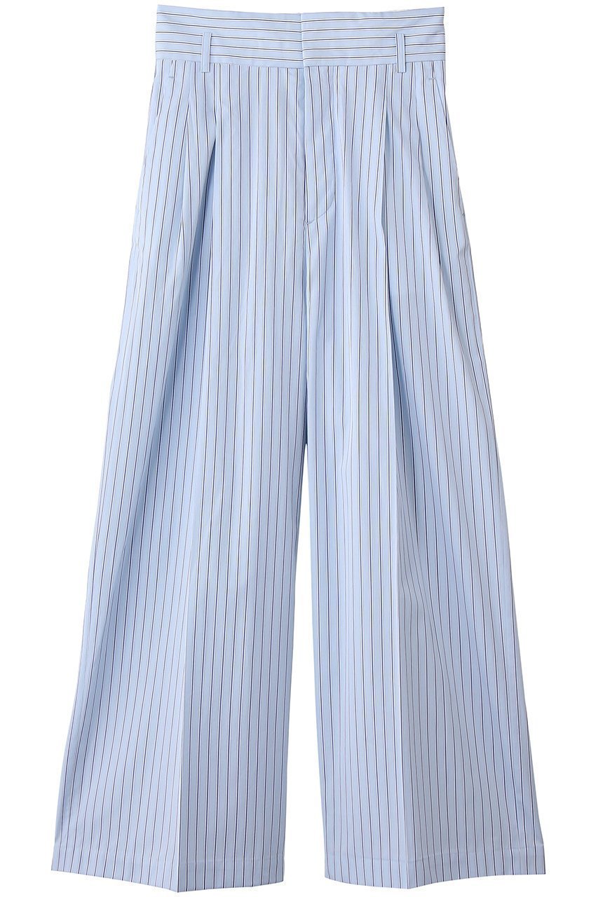 【アンクレイヴ/uncrave】のTHOMAS MASON ワイドトラウザー インテリア・キッズ・メンズ・レディースファッション・服の通販 founy(ファニー) 　ファッション　Fashion　レディースファッション　Fashion for Women　パンツ　Pants & Trousers　ストライプ　Stripe, Striped Pattern　ドレス　Dress, One-Piece　フロント　Front, Front Design　ベーシック　Basic, Essential　ブルーストライプ|ID: prp329100004903477 ipo3291000000036700574
