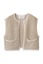 【アダワス/ADAWAS】のリネンブレンド メッシュ ベスト 人気、トレンドファッション・服の通販 founy(ファニー) ファッション Fashion レディースファッション Fashion for Women アウター Coat / Outerwear Collection レディースジャケット・軽アウター Jackets コンパクト Compact, Small Size ジャケット Jacket, Outerwear センター Center, Center Line パターン Pattern, Design Print フロント Front, Front Design ベスト Vest, Waistcoat メッシュ Mesh, Net Fabric リネン Linen, Linen Fabric thumbnail ナチュラル|ID: prp329100004903480 ipo3291000000036700607