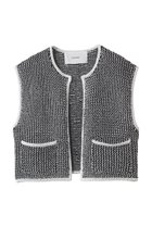 【アダワス/ADAWAS】のリネンブレンド メッシュ ベスト 人気、トレンドファッション・服の通販 founy(ファニー) ファッション Fashion レディースファッション Fashion for Women アウター Coat / Outerwear Collection レディースジャケット・軽アウター Jackets コンパクト Compact, Small Size ジャケット Jacket, Outerwear センター Center, Center Line パターン Pattern, Design Print フロント Front, Front Design ベスト Vest, Waistcoat メッシュ Mesh, Net Fabric リネン Linen, Linen Fabric thumbnail ブラック|ID: prp329100004903480 ipo3291000000036700609