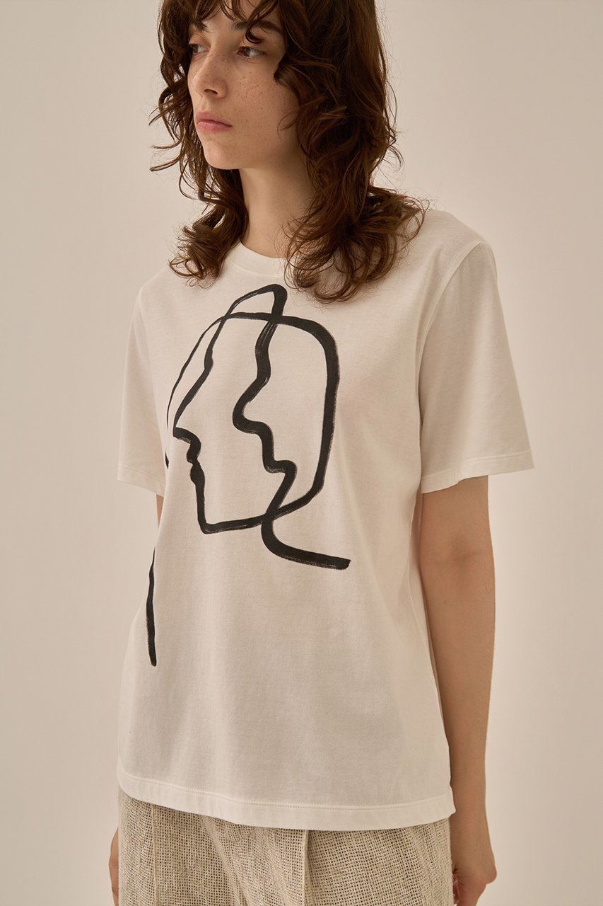 【アキラナカ/AKIRANAKA】のLine ポートレイト Tシャツ 人気、トレンドファッション・服の通販 founy(ファニー) 　ファッション　Fashion　レディースファッション　Fashion for Women　トップス・カットソー　Cut & Sew Tops　シャツ・ブラウス・オフィスカジュアル　Elegant Blouses & Button-Ups　ロングTシャツ・Tシャツ　Longline T-Shirts & Tees　カットソー・ベーシックTシャツ　Cut-and-Sewn Tops / Stretch Tees & Basics　グラフィック　Graphic, Graphic Design　ショート　Short, Short Length　スリーブ　Sleeve, Long Sleeve / Short Sleeve　モダン　Modern, Contemporary　other-6|ID: prp329100004903489 ipo3291000000036700769