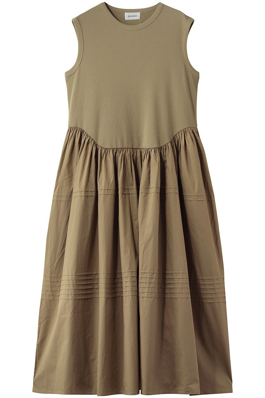 【アダワス/ADAWAS】のリブ ジャージードレス インテリア・キッズ・メンズ・レディースファッション・服の通販 founy(ファニー) 　ファッション　Fashion　レディースファッション　Fashion for Women　ワンピース　Dresses　フォーマル・パーティードレス・結婚式用ドレス　Elegant & Casual Dresses　チュニック　Tunic Tops & Dresses　イレギュラー　Irregular Design　シンプル　Simple, Minimal　チュニック　Tunic, Long Top　テレコ　Ribbed, Rib Stitch　ドッキング　Docking, Mixed Material　ドレス　Dress, One-Piece　ポケット　Pocket, Pocket Detail　旅行　Travel　サンド|ID: prp329100004903519 ipo3291000000036701129