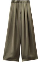 【アルアバイル/allureville】の【Loulou Willoughby】サテンタックパンツ カーキ|ID: prp329100004903532 ipo3291000000036701319