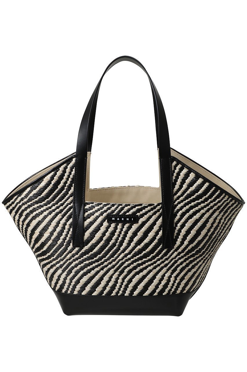 【マルニ/MARNI】のラフィアエフェクトスモールトートバッグ インテリア・キッズ・メンズ・レディースファッション・服の通販 founy(ファニー) 　ファッション　Fashion　レディースファッション　Fashion for Women　バッグ　Bags　ドレス　Dress, One-Piece　ラフィア　Raffia, Natural Straw　リゾート　Resort, Vacation Style　夏　Summer　新作・新入荷　New Arrivals / New In　春　Spring　S/S・春夏　SS, Spring/Summer, Warm Season　ブラック|ID: prp329100004903570 ipo3291000000036701665