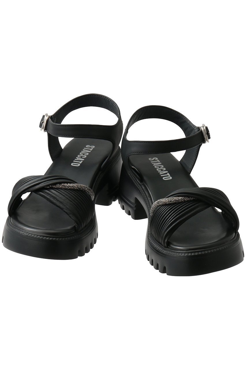 【スタッカート/STACCATO】のクレープツイストタンクソールサンダル 人気、トレンドファッション・服の通販 founy(ファニー) 　ファッション　Fashion　レディースファッション　Fashion for Women　エレガント 上品　Elegant　サンダル　Sandals, Summer Shoes　ツイスト　Tweed, Tweed Fabric　新作・新入荷　New Arrivals / New In　旅行　Travel　軽量　Lightweight, Ultra Light　other-5|ID: prp329100004903582 ipo3291000000036701790