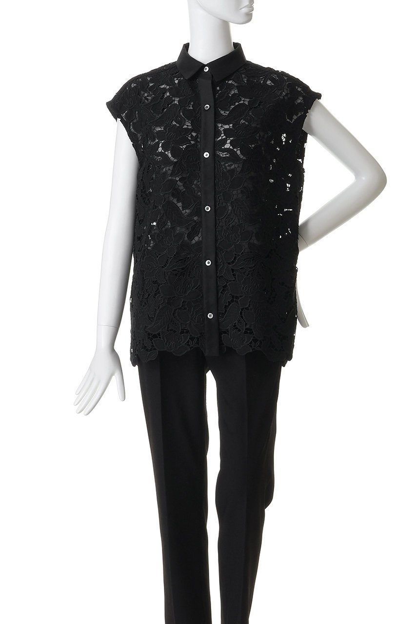 【エムフィル/M Fil】のフラワーレース フレンチスリーブシャツ 人気、トレンドファッション・服の通販 founy(ファニー) 　ファッション　Fashion　レディースファッション　Fashion for Women　トップス・カットソー　Cut & Sew Tops　キャミソール&ノースリーブ　Camisoles & Sleeveless Tops　シャツ・ブラウス・オフィスカジュアル　Elegant Blouses & Button-Ups　エレガント 上品　Elegant　ケミカル　Chemical, Chemical Wash　スリーブ　Sleeve, Long Sleeve / Short Sleeve　ノースリーブ　Sleeveless, No-Sleeve　バランス　Balance, Style Balance　フラワー　Flower, Floral　フレンチ　French, French Style　モチーフ　Motif, Design Theme　レース　Lace, Lace Fabric　新作・新入荷　New Arrivals / New In　other-2|ID: prp329100004903604 ipo3291000000036702053
