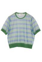 【マルティニーク/martinique】の【l heritage martinique】シアーボーダープルオーバー 人気、トレンドファッション・服の通販 founy(ファニー) ファッション Fashion レディースファッション Fashion for Women トップス・カットソー Cut & Sew Tops ニット Knit Tops & Sweaters カジュアルプルオーバー・ニットトップス Pullovers & Knit Tops / Casual Pullovers おすすめ Recommended / Our Picks インナー Innerwear シアー Sheer, See-Through ストライプ Stripe, Striped Pattern チェック Check, Plaid, Tartan パターン Pattern, Design Print ベーシック Basic, Essential ボーダー Border, Stripe エレガント 上品 Elegant 半袖 Short Sleeve, Half Sleeve 新作・新入荷 New Arrivals / New In thumbnail グリーン|ID: prp329100004903676 ipo3291000000036702972