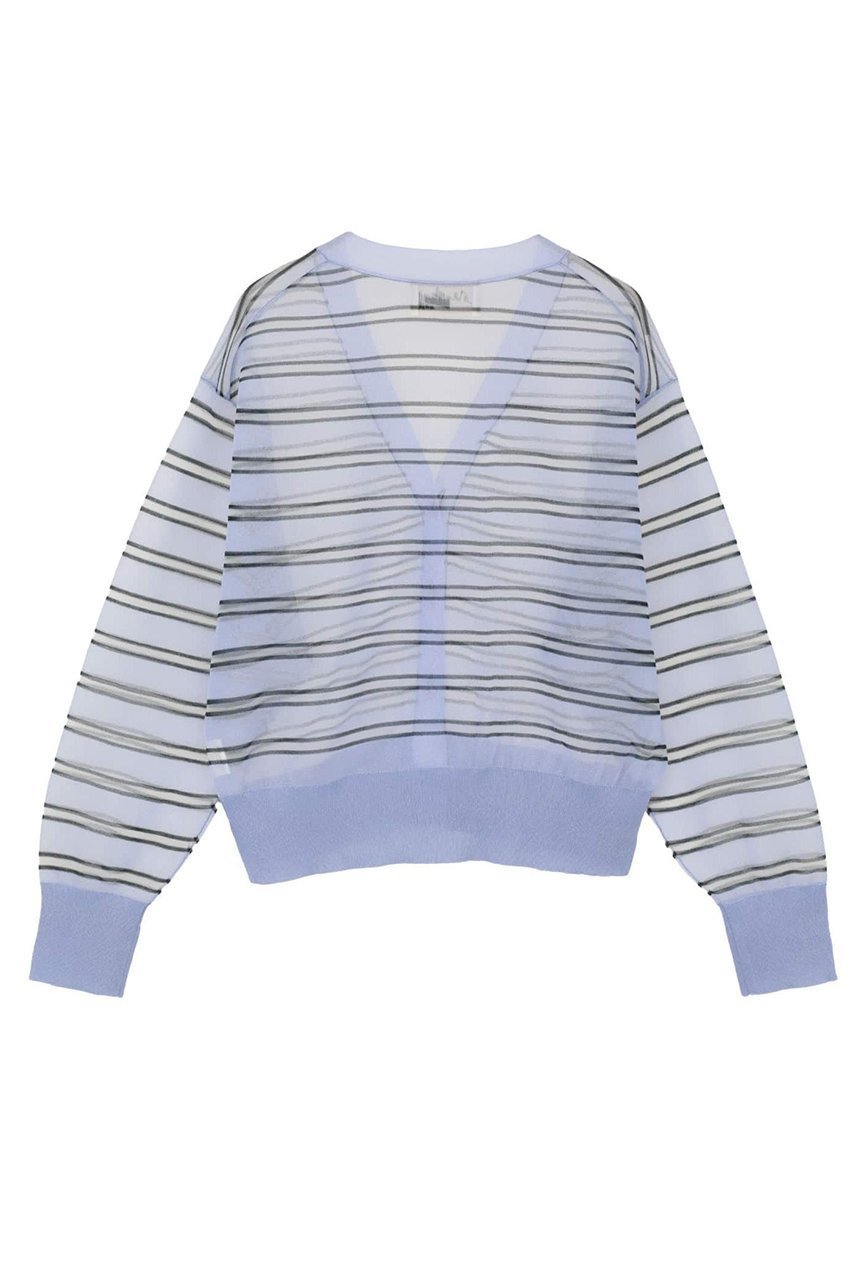 【マルティニーク/martinique】の【l heritage martinique】シアーボーダーカーディガン 人気、トレンドファッション・服の通販 founy(ファニー) 　ファッション　Fashion　レディースファッション　Fashion for Women　トップス・カットソー　Cut & Sew Tops　ニット　Knit Tops & Sweaters　カーディガン・羽織り　Layered Style Cardigans　おすすめ　Recommended / Our Picks　カーディガン　Cardigan, Knitwear　シアー　Sheer, See-Through　ストライプ　Stripe, Striped Pattern　チェック　Check, Plaid, Tartan　パターン　Pattern, Design Print　ボーダー　Border, Stripe　夏　Summer　新作・新入荷　New Arrivals / New In　春　Spring　S/S・春夏　SS, Spring/Summer, Warm Season　other-2|ID: prp329100004903679 ipo3291000000036732370