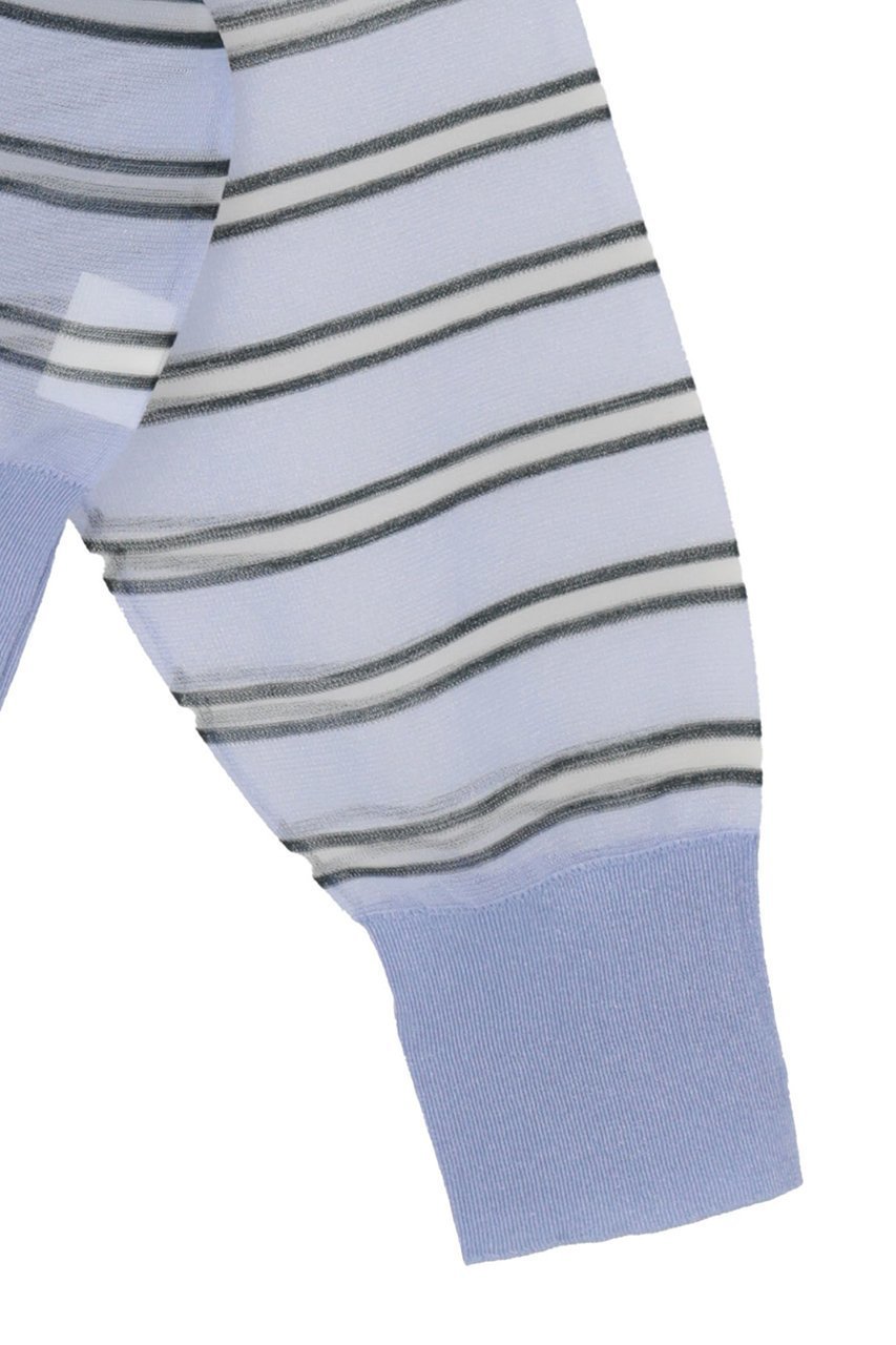 【マルティニーク/martinique】の【l heritage martinique】シアーボーダーカーディガン 人気、トレンドファッション・服の通販 founy(ファニー) 　ファッション　Fashion　レディースファッション　Fashion for Women　トップス・カットソー　Cut & Sew Tops　ニット　Knit Tops & Sweaters　カーディガン・羽織り　Layered Style Cardigans　おすすめ　Recommended / Our Picks　カーディガン　Cardigan, Knitwear　シアー　Sheer, See-Through　ストライプ　Stripe, Striped Pattern　チェック　Check, Plaid, Tartan　パターン　Pattern, Design Print　ボーダー　Border, Stripe　夏　Summer　新作・新入荷　New Arrivals / New In　春　Spring　S/S・春夏　SS, Spring/Summer, Warm Season　other-4|ID: prp329100004903679 ipo3291000000036732372