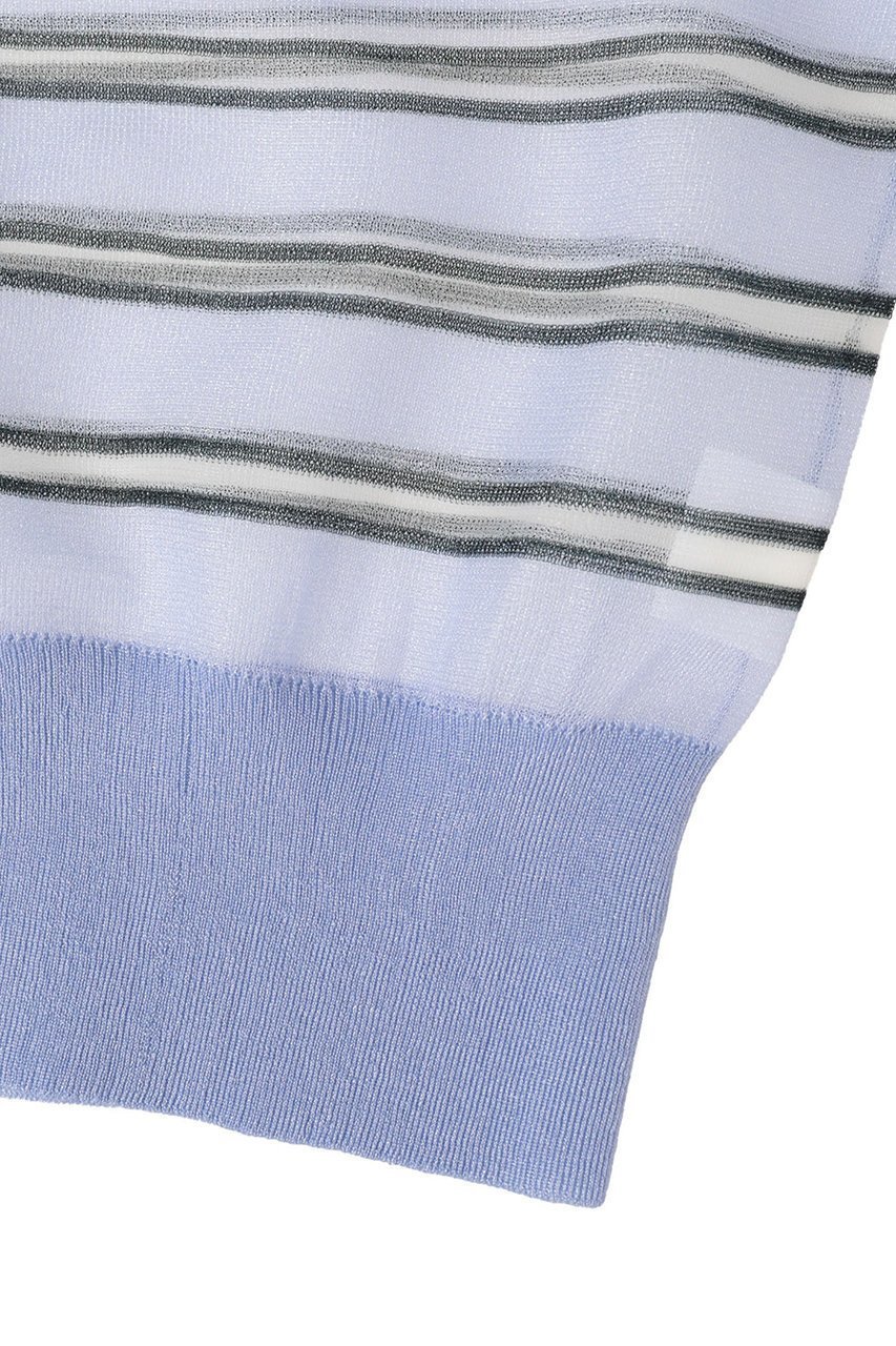 【マルティニーク/martinique】の【l heritage martinique】シアーボーダーカーディガン 人気、トレンドファッション・服の通販 founy(ファニー) 　ファッション　Fashion　レディースファッション　Fashion for Women　トップス・カットソー　Cut & Sew Tops　ニット　Knit Tops & Sweaters　カーディガン・羽織り　Layered Style Cardigans　おすすめ　Recommended / Our Picks　カーディガン　Cardigan, Knitwear　シアー　Sheer, See-Through　ストライプ　Stripe, Striped Pattern　チェック　Check, Plaid, Tartan　パターン　Pattern, Design Print　ボーダー　Border, Stripe　夏　Summer　新作・新入荷　New Arrivals / New In　春　Spring　S/S・春夏　SS, Spring/Summer, Warm Season　other-5|ID: prp329100004903679 ipo3291000000036732373