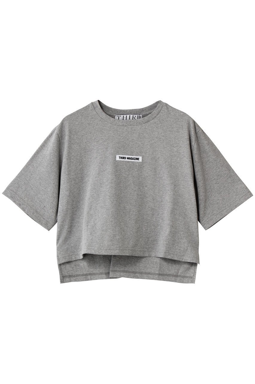 【サードマガジン/THIRD MAGAZINE】のグログランロゴクロップドTシャツ インテリア・キッズ・メンズ・レディースファッション・服の通販 founy(ファニー) 　ファッション　Fashion　レディースファッション　Fashion for Women　トップス・カットソー　Cut & Sew Tops　シャツ・ブラウス・オフィスカジュアル　Elegant Blouses & Button-Ups　ロングTシャツ・Tシャツ　Longline T-Shirts & Tees　カットソー・ベーシックTシャツ　Cut-and-Sewn Tops / Stretch Tees & Basics　クロップド　Cropped, Short Length　ショート　Short, Short Length　シンプル　Simple, Minimal　スリーブ　Sleeve, Long Sleeve / Short Sleeve　トレンド　Trend, Trending Now　半袖　Short Sleeve, Half Sleeve　杢グレー|ID: prp329100004903741 ipo3291000000036703583