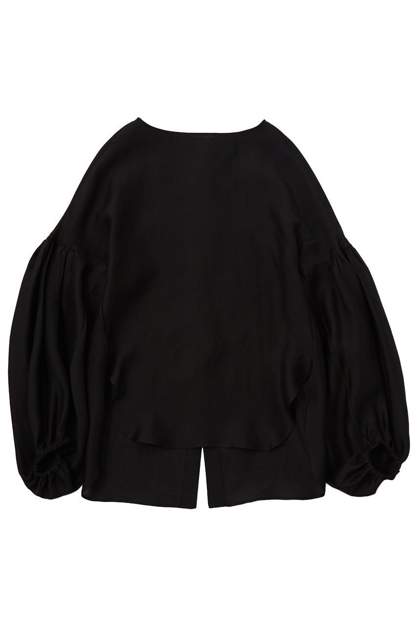 【ザ ストア バイ シー/THE STORE by C】のフェミニンブラウス インテリア・キッズ・メンズ・レディースファッション・服の通販 founy(ファニー) 　ファッション　Fashion　レディースファッション　Fashion for Women　トップス・カットソー　Cut & Sew Tops　シャツ・ブラウス・オフィスカジュアル　Elegant Blouses & Button-Ups　エレガント 上品　Elegant　ギャザー　Gathered, Ruffled　シルク　Silk, 100% Silk　スリーブ　Sleeve, Long Sleeve / Short Sleeve　フェミニン　Feminine, Girly　フロント　Front, Front Design　ロング　Long, Long-Length　再入荷　Restock / Back in Stock　ブラック|ID: prp329100004903767 ipo3291000000036703810