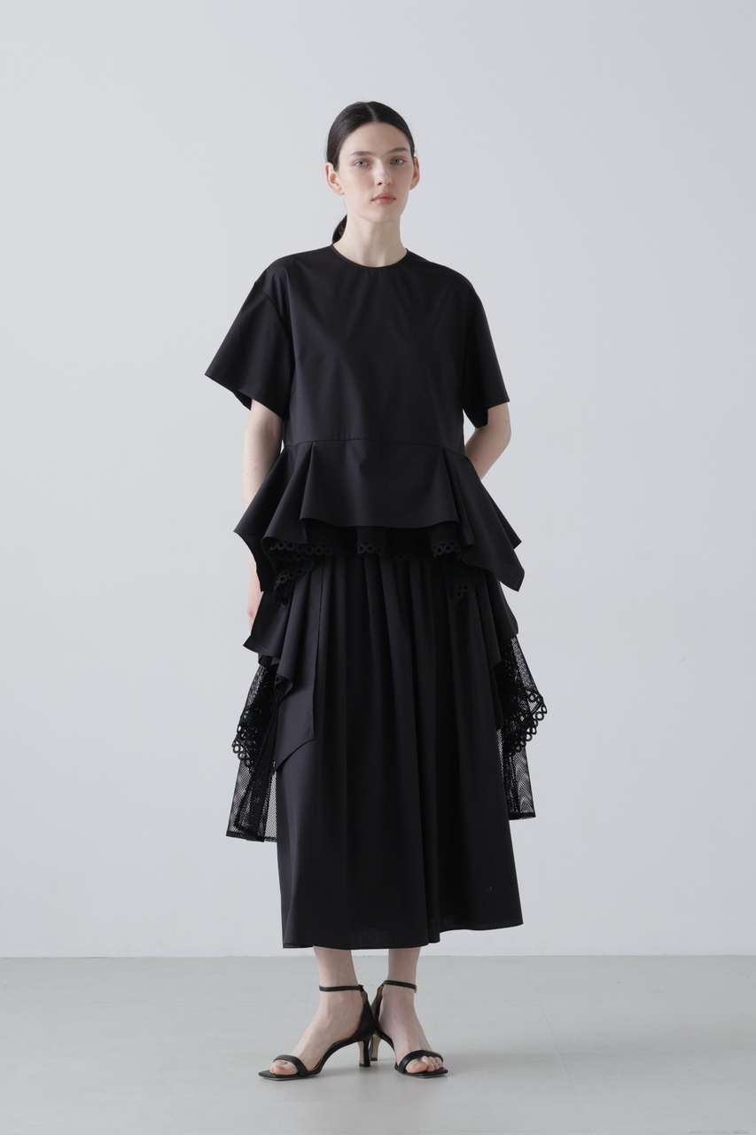 【アドーア/ADORE】のグラフコットンブラウス 人気、トレンドファッション・服の通販 founy(ファニー) 　ファッション　Fashion　レディースファッション　Fashion for Women　トップス・カットソー　Cut & Sew Tops　シャツ・ブラウス・オフィスカジュアル　Elegant Blouses & Button-Ups　おすすめ　Recommended / Our Picks　ショート　Short, Short Length　スリーブ　Sleeve, Long Sleeve / Short Sleeve　セットアップ　Set-Up, Coordinated Outfit　ヘムライン　Hemline, Bottom Cut　ペプラム　Peplum, Flared Hem　メッシュ　Mesh, Net Fabric　ランダム　Random, Irregular　レース　Lace, Lace Fabric　新作・新入荷　New Arrivals / New In　other-2|ID: prp329100004903785 ipo3291000000036703981