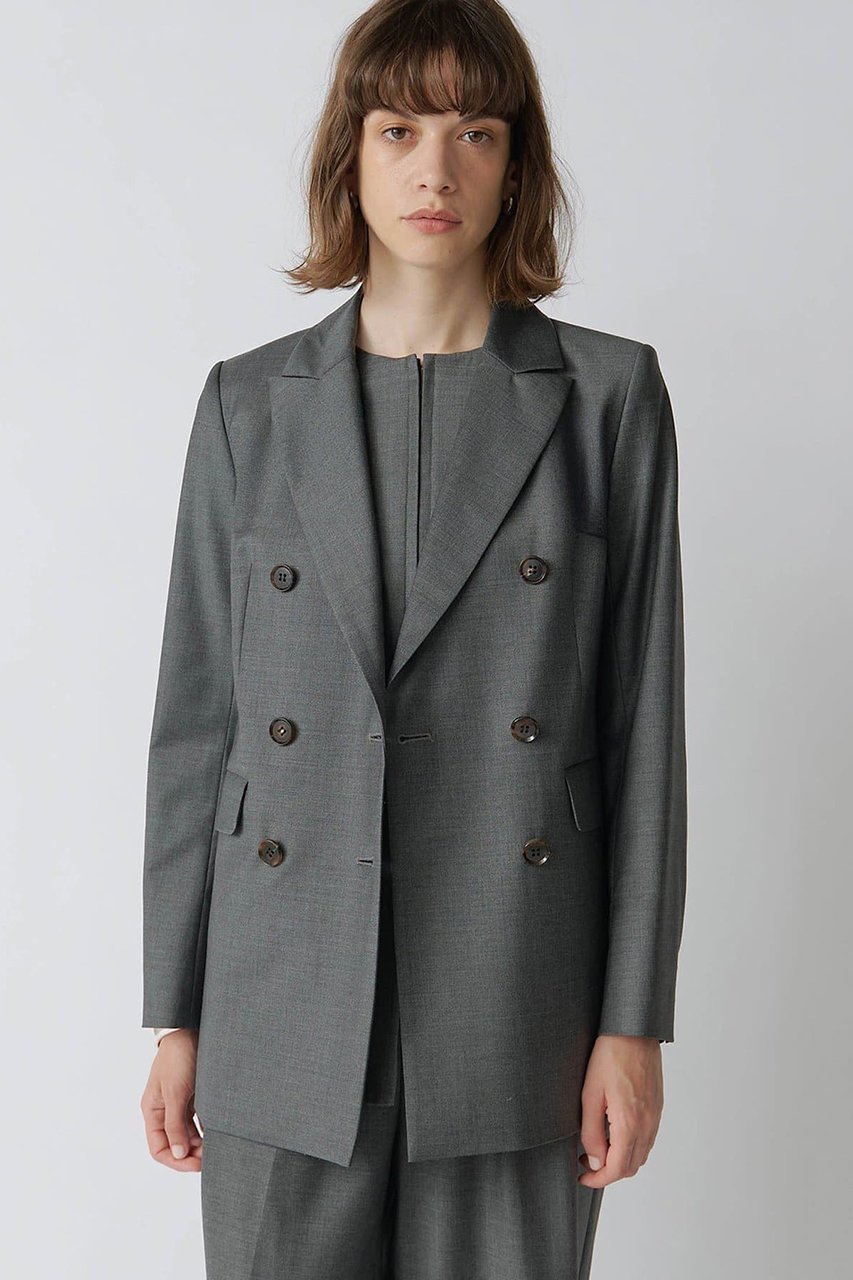 【ウィムガゼット/Whim Gazette】の【Drawing Numbers】ダブルプレーンジャケット インテリア・キッズ・メンズ・レディースファッション・服の通販 founy(ファニー) 　ファッション　Fashion　レディースファッション　Fashion for Women　アウター　Coat / Outerwear Collection　レディースジャケット・軽アウター　Jackets　おすすめ　Recommended / Our Picks　エレガント 上品　Elegant　クラシカル　Classical, Vintage-Inspired　シンプル　Simple, Minimal　ジャケット　Jacket, Outerwear　セットアップ　Set-Up, Coordinated Outfit　トレンド　Trend, Trending Now　ボックス　Boxy, Box Shape　ボトム　Bottoms, Lower Wear　定番　Standard, Basic Item　新作・新入荷　New Arrivals / New In　チャコール|ID: prp329100004903793 ipo3291000000036704047