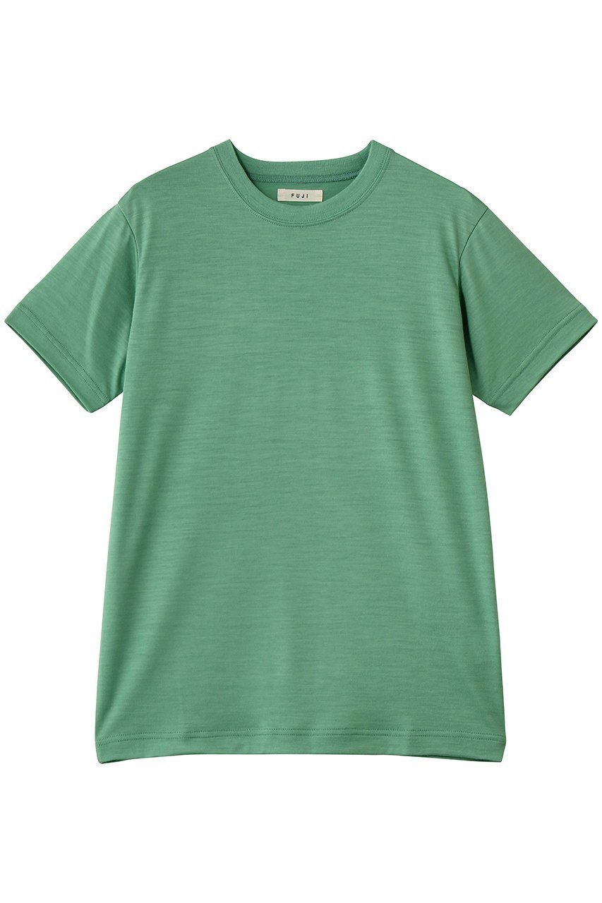 【フジ/FUJI】のWOOL S/S T-SHIRT インテリア・キッズ・メンズ・レディースファッション・服の通販 founy(ファニー) 　ファッション　Fashion　レディースファッション　Fashion for Women　トップス・カットソー　Cut & Sew Tops　シャツ・ブラウス・オフィスカジュアル　Elegant Blouses & Button-Ups　ロングTシャツ・Tシャツ　Longline T-Shirts & Tees　カットソー・ベーシックTシャツ　Cut-and-Sewn Tops / Stretch Tees & Basics　インナー　Innerwear　ショート　Short, Short Length　ジャケット　Jacket, Outerwear　スリーブ　Sleeve, Long Sleeve / Short Sleeve　ロング　Long, Long-Length　エレガント 上品　Elegant　夏　Summer　新作・新入荷　New Arrivals / New In　S/S・春夏　SS, Spring/Summer, Warm Season　GREEN|ID: prp329100004903848 ipo3291000000036704530