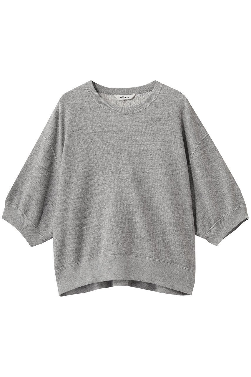 【オブラダ/Oblada】のBLANK ハーフスリーブスウェット インテリア・キッズ・メンズ・レディースファッション・服の通販 founy(ファニー) ファッション Fashion レディースファッション Fashion for Women トップス・カットソー Cut & Sew Tops シャツ・ブラウス・オフィスカジュアル Elegant Blouses & Button-Ups レディースパーカー・カジュアルフーディー Casual Hoodies & Sweatshirts ロングTシャツ・Tシャツ Longline T-Shirts & Tees スウェット・クルーネックトップス Sweatshirts & Crewnecks / Relaxed Fit Sweat Tops カットソー・ベーシックTシャツ Cut-and-Sewn Tops / Stretch Tees & Basics スウェット / スエット Sweatshirt, Sweatwear リラックス Relax, Relaxed Fit エレガント 上品 Elegant 新作・新入荷 New Arrivals / New In グレー|ID: prp329100004903858 ipo3291000000036704589