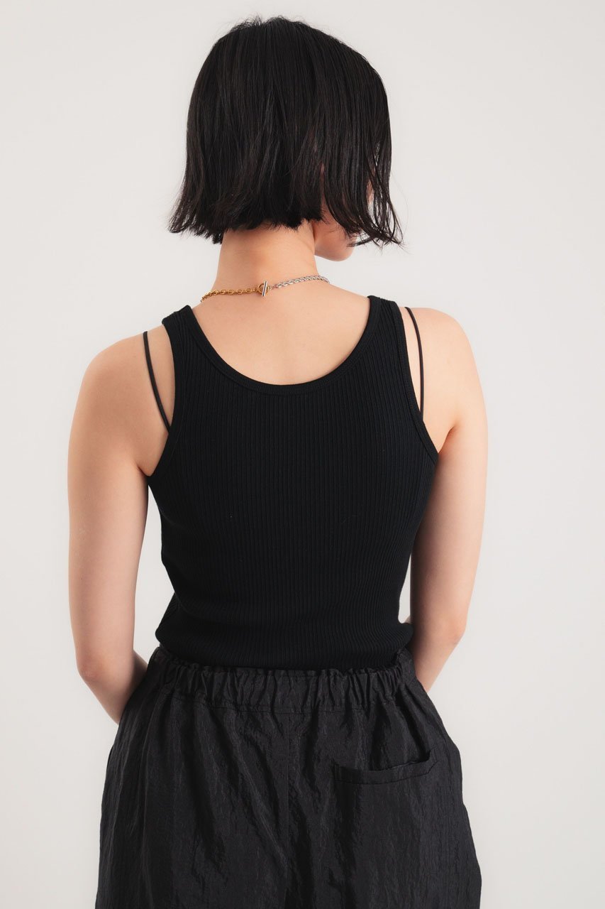 【スタニングルアー/STUNNING LURE】の【4/1 11:00販売開始】テレコタンク 人気、トレンドファッション・服の通販 founy(ファニー) 　ファッション　Fashion　レディースファッション　Fashion for Women　トップス・カットソー　Cut & Sew Tops　キャミソール&ノースリーブ　Camisoles & Sleeveless Tops　シャツ・ブラウス・オフィスカジュアル　Elegant Blouses & Button-Ups　ロングTシャツ・Tシャツ　Longline T-Shirts & Tees　カットソー・ベーシックTシャツ　Cut-and-Sewn Tops / Stretch Tees & Basics　キャミソール　Camisole, Spaghetti Strap Top　タンク　Tank Top, Sleeveless Top　テレコ　Ribbed, Rib Stitch　other-3|ID: prp329100004903867 ipo3291000000036704685