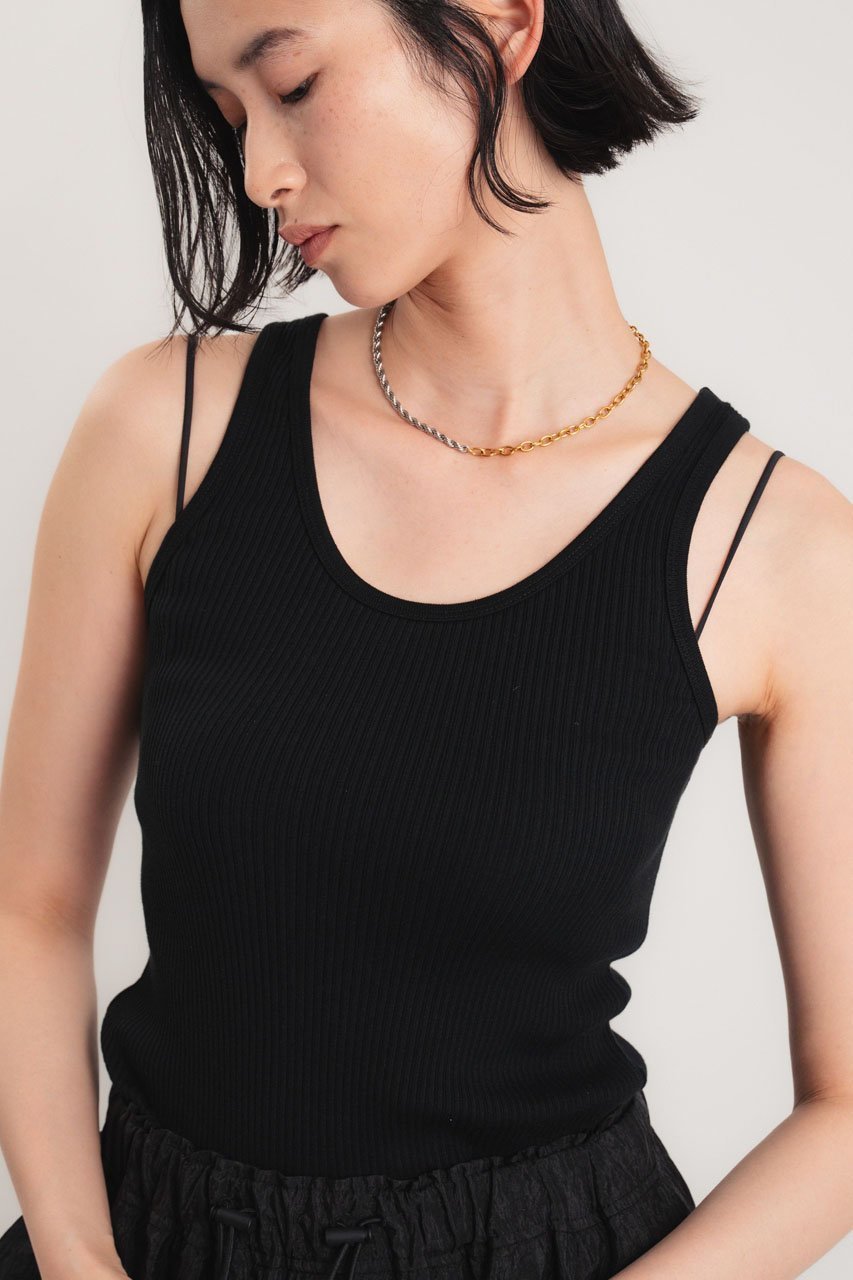 【スタニングルアー/STUNNING LURE】の【4/1 11:00販売開始】テレコタンク 人気、トレンドファッション・服の通販 founy(ファニー) 　ファッション　Fashion　レディースファッション　Fashion for Women　トップス・カットソー　Cut & Sew Tops　キャミソール&ノースリーブ　Camisoles & Sleeveless Tops　シャツ・ブラウス・オフィスカジュアル　Elegant Blouses & Button-Ups　ロングTシャツ・Tシャツ　Longline T-Shirts & Tees　カットソー・ベーシックTシャツ　Cut-and-Sewn Tops / Stretch Tees & Basics　キャミソール　Camisole, Spaghetti Strap Top　タンク　Tank Top, Sleeveless Top　テレコ　Ribbed, Rib Stitch　other-6|ID: prp329100004903867 ipo3291000000036704690