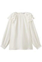 【ジェイドット/j.】のシアージョーゼット ショルダーフリルブラウス ホワイト|ID: prp329100004903884 ipo3291000000036704796