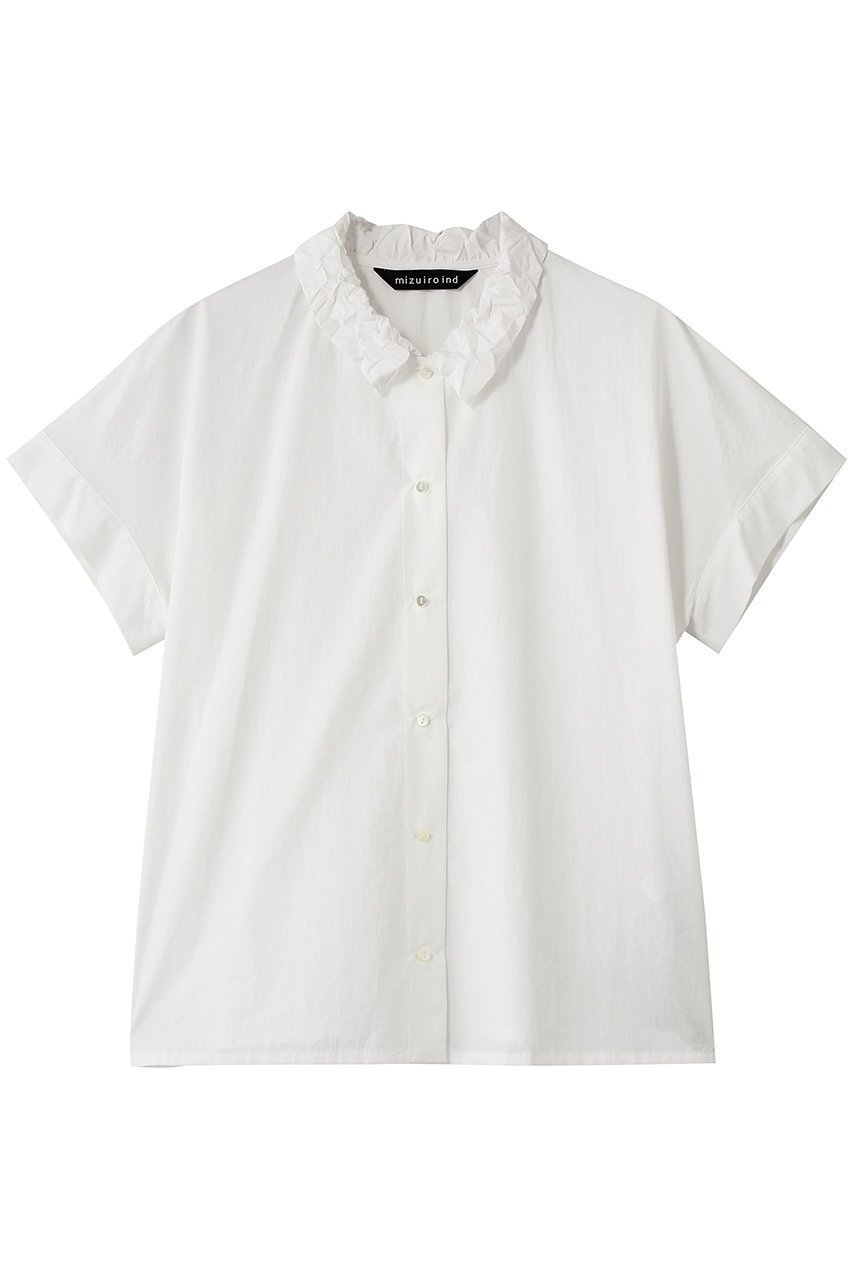 【ミズイロ インド/mizuiro ind】のwasher collar wide shirt シャツ 人気、トレンドファッション・服の通販 founy(ファニー) 　ファッション　Fashion　レディースファッション　Fashion for Women　トップス・カットソー　Cut & Sew Tops　シャツ・ブラウス・オフィスカジュアル　Elegant Blouses & Button-Ups　スラックス　Slacks, Dress Pants　スリーブ　Sleeve, Long Sleeve / Short Sleeve　デニム　Denim, Jeans Material　ロング　Long, Long-Length　ワイド　Wide, Wide Fit　ワッシャー　Washer, Crinkled Finish　新作・新入荷　New Arrivals / New In　 other-1|ID: prp329100004903887 ipo3291000000036704828