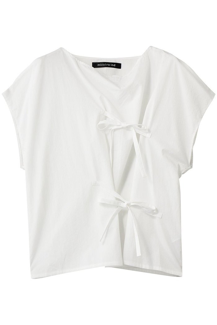 【ミズイロ インド/mizuiro ind】のribbon P/O プルオーバー インテリア・キッズ・メンズ・レディースファッション・服の通販 founy(ファニー) https://founy.com/ ファッション Fashion レディースファッション Fashion for Women トップス・カットソー Cut & Sew Tops シャツ・ブラウス・オフィスカジュアル Elegant Blouses & Button-Ups カジュアルプルオーバー・ニットトップス Pullovers & Knit Tops / Casual Pullovers ショート Short, Short Length スラックス Slacks, Dress Pants スリーブ Sleeve, Long Sleeve / Short Sleeve デニム Denim, Jeans Material フロント Front, Front Design リボン Ribbon, Bow 新作・新入荷 New Arrivals / New In |ID: prp329100004903888 ipo3291000000036704846