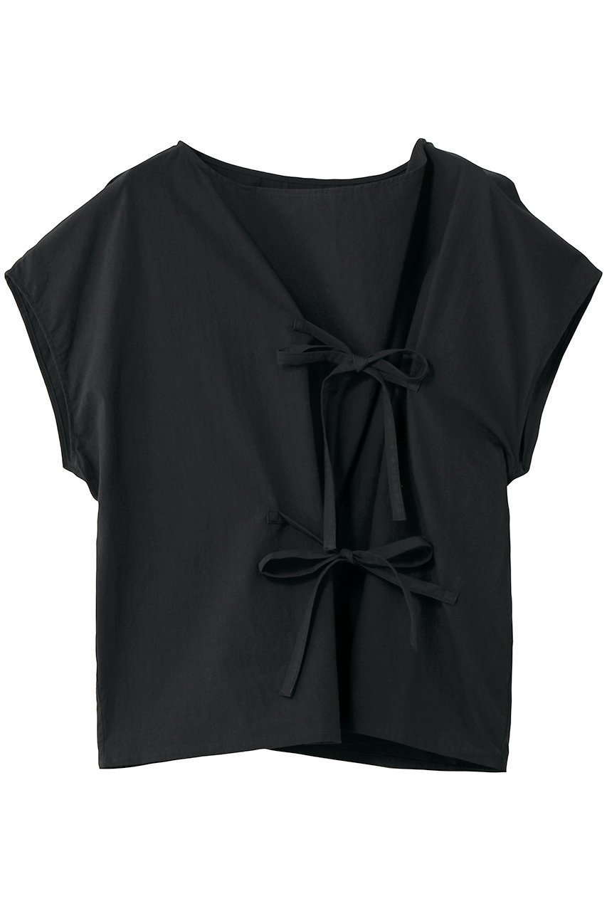 【ミズイロ インド/mizuiro ind】のribbon P/O プルオーバー インテリア・キッズ・メンズ・レディースファッション・服の通販 founy(ファニー) 　ファッション　Fashion　レディースファッション　Fashion for Women　トップス・カットソー　Cut & Sew Tops　シャツ・ブラウス・オフィスカジュアル　Elegant Blouses & Button-Ups　カジュアルプルオーバー・ニットトップス　Pullovers & Knit Tops / Casual Pullovers　ショート　Short, Short Length　スラックス　Slacks, Dress Pants　スリーブ　Sleeve, Long Sleeve / Short Sleeve　デニム　Denim, Jeans Material　フロント　Front, Front Design　リボン　Ribbon, Bow　新作・新入荷　New Arrivals / New In　navy|ID: prp329100004903888 ipo3291000000036704856