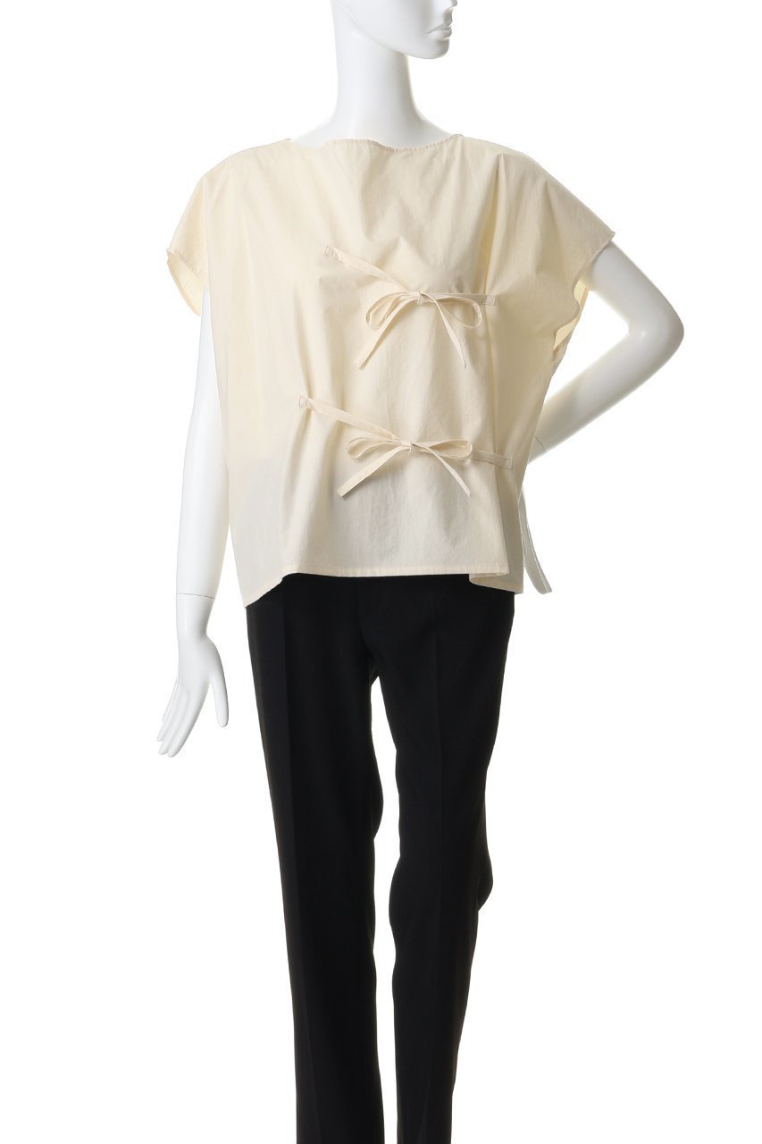 【ミズイロ インド/mizuiro ind】のribbon P/O プルオーバー 人気、トレンドファッション・服の通販 founy(ファニー) 　ファッション　Fashion　レディースファッション　Fashion for Women　トップス・カットソー　Cut & Sew Tops　シャツ・ブラウス・オフィスカジュアル　Elegant Blouses & Button-Ups　カジュアルプルオーバー・ニットトップス　Pullovers & Knit Tops / Casual Pullovers　ショート　Short, Short Length　スラックス　Slacks, Dress Pants　スリーブ　Sleeve, Long Sleeve / Short Sleeve　デニム　Denim, Jeans Material　フロント　Front, Front Design　リボン　Ribbon, Bow　新作・新入荷　New Arrivals / New In　other-2|ID: prp329100004903888 ipo3291000000036704863