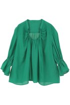 【マルティニーク/martinique】のラミーネックギャザーブラウス グリーン|ID: prp329100004903891 ipo3291000000036704876