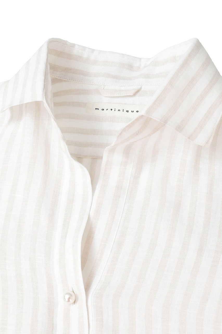 【マルティニーク/martinique】のリネンパールスキッパーシャツ 人気、トレンドファッション・服の通販 founy(ファニー) 　ファッション　Fashion　レディースファッション　Fashion for Women　トップス・カットソー　Cut & Sew Tops　シャツ・ブラウス・オフィスカジュアル　Elegant Blouses & Button-Ups　おすすめ　Recommended / Our Picks　スキッパー　Skipper, Open Collar　スリーブ　Sleeve, Long Sleeve / Short Sleeve　パール　Pearl, Pearl Accent　リネン　Linen, Linen Fabric　ロング　Long, Long-Length　夏　Summer　定番　Standard, Basic Item　新作・新入荷　New Arrivals / New In　other-3|ID: prp329100004903897 ipo3291000000036704919