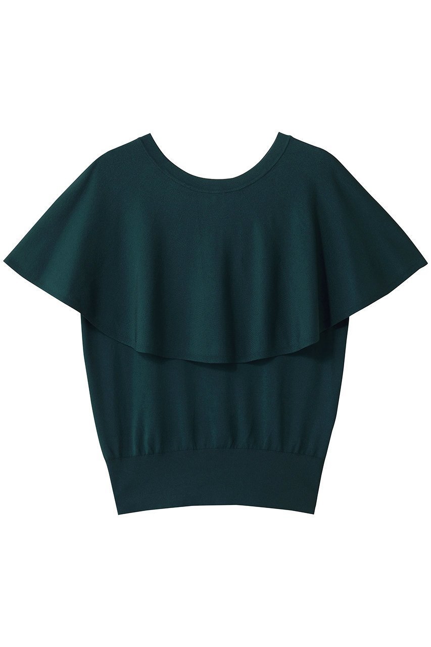 【ティアラ/Tiara】のケープカラーニット インテリア・キッズ・メンズ・レディースファッション・服の通販 founy(ファニー) 　ファッション　Fashion　レディースファッション　Fashion for Women　トップス・カットソー　Cut & Sew Tops　ニット　Knit Tops & Sweaters　カジュアルプルオーバー・ニットトップス　Pullovers & Knit Tops / Casual Pullovers　フレア　Flare, Flared　新作・新入荷　New Arrivals / New In　グリーン|ID: prp329100004903909 ipo3291000000036705020