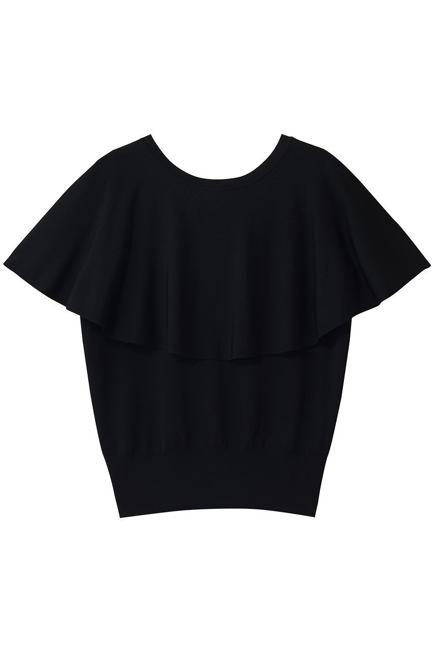 【ティアラ/Tiara】のケープカラーニット インテリア・キッズ・メンズ・レディースファッション・服の通販 founy(ファニー) 　ファッション　Fashion　レディースファッション　Fashion for Women　トップス・カットソー　Cut & Sew Tops　ニット　Knit Tops & Sweaters　カジュアルプルオーバー・ニットトップス　Pullovers & Knit Tops / Casual Pullovers　フレア　Flare, Flared　新作・新入荷　New Arrivals / New In　ブラック|ID: prp329100004903909 ipo3291000000036705022