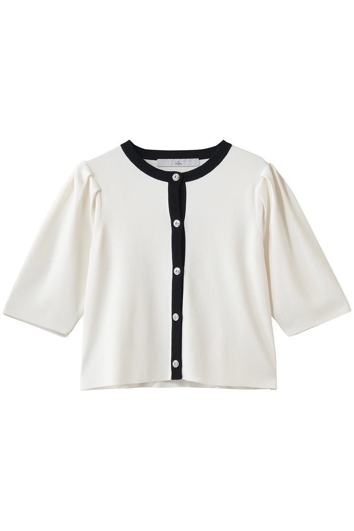 【ティアラ/Tiara】のビジューボタンカーディガン インテリア・キッズ・メンズ・レディースファッション・服の通販 founy(ファニー) https://founy.com/ ファッション Fashion レディースファッション Fashion for Women トップス・カットソー Cut & Sew Tops ニット Knit Tops & Sweaters カーディガン・羽織り Layered Style Cardigans カーディガン Cardigan, Knitwear ショート Short, Short Length スリーブ Sleeve, Long Sleeve / Short Sleeve ダウン Down, Puffer デニム Denim, Jeans Material トレンド Trend, Trending Now フレア Flare, Flared ボトム Bottoms, Lower Wear リュクス Luxury, Elegant, High-End, Chic ワイド Wide, Wide Fit エレガント 上品 Elegant 新作・新入荷 New Arrivals / New In |ID: prp329100004903911 ipo3291000000036705034