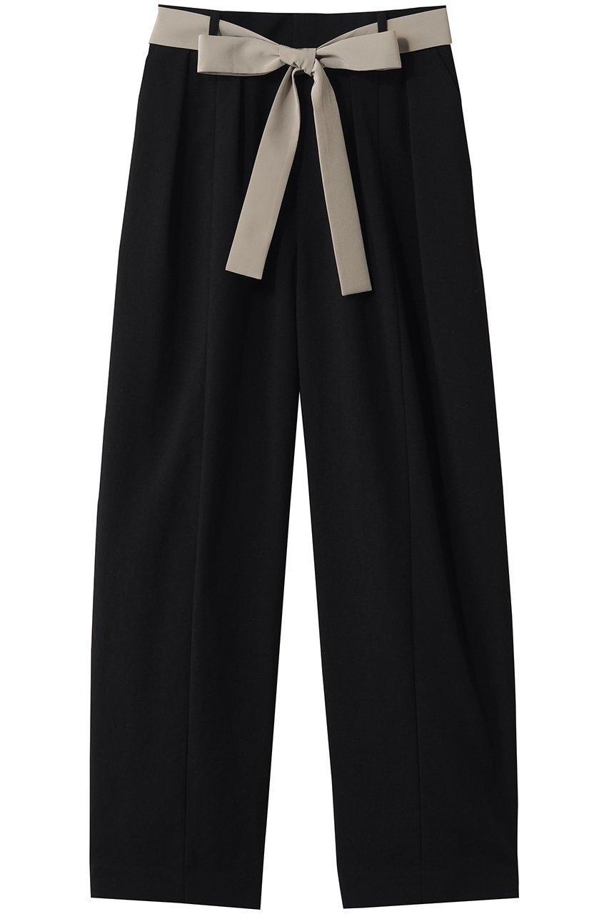 【ティアラ/Tiara】のバイカラーリボンカーブパンツ(セットアップ可) インテリア・キッズ・メンズ・レディースファッション・服の通販 founy(ファニー) 　ファッション　Fashion　レディースファッション　Fashion for Women　セットアップ　Matching Sets　レディースパンツ・ボトムス　Pants & Trousers / Bottoms　パンツ　Pants & Trousers　セットアップ　Set-Up, Coordinated Outfit　リボン　Ribbon, Bow　新作・新入荷　New Arrivals / New In　ブラック|ID: prp329100004903927 ipo3291000000036705184