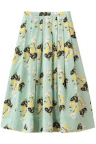 【デザイン ワークス/DESIGN WORKS】のフラワープリントボリュームスカート 人気、トレンドファッション・服の通販 founy(ファニー) ファッション Fashion レディースファッション Fashion for Women スカート Skirts ロングスカート Long Skirts / Maxi & Midi Skirts クラシック Classic, Timeless Style シンプル Simple, Minimal フラワー Flower, Floral フレア Flare, Flared プリント Print, Printed Pattern ボトム Bottoms, Lower Wear ロング Long, Long-Length 新作・新入荷 New Arrivals / New In thumbnail グリーン1|ID: prp329100004903944 ipo3291000000036705314