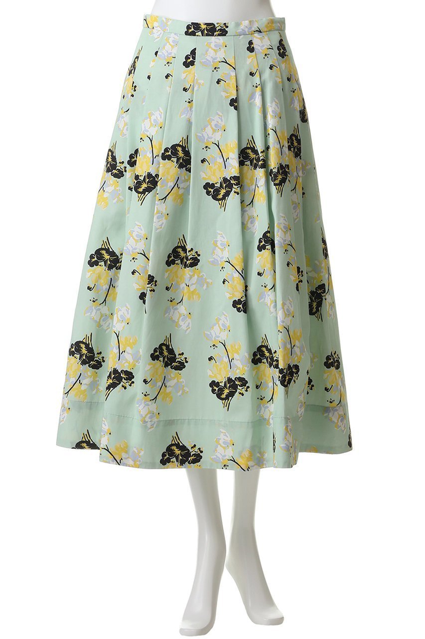 【デザイン ワークス/DESIGN WORKS】のフラワープリントボリュームスカート 人気、トレンドファッション・服の通販 founy(ファニー) 　ファッション　Fashion　レディースファッション　Fashion for Women　スカート　Skirts　ロングスカート　Long Skirts / Maxi & Midi Skirts　クラシック　Classic, Timeless Style　シンプル　Simple, Minimal　フラワー　Flower, Floral　フレア　Flare, Flared　プリント　Print, Printed Pattern　ボトム　Bottoms, Lower Wear　ロング　Long, Long-Length　新作・新入荷　New Arrivals / New In　other-2|ID: prp329100004903944 ipo3291000000036705317