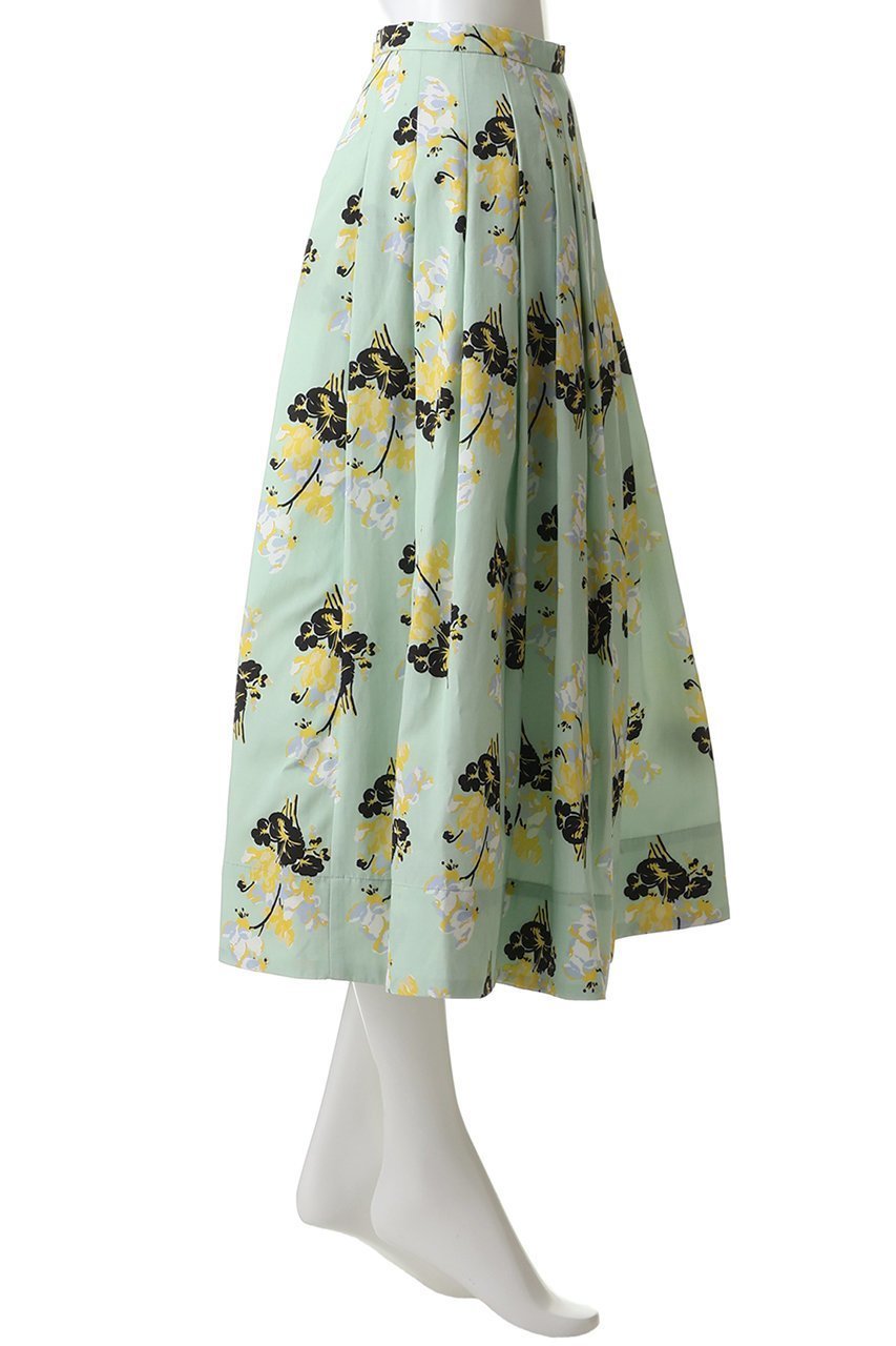 【デザイン ワークス/DESIGN WORKS】のフラワープリントボリュームスカート 人気、トレンドファッション・服の通販 founy(ファニー) 　ファッション　Fashion　レディースファッション　Fashion for Women　スカート　Skirts　ロングスカート　Long Skirts / Maxi & Midi Skirts　クラシック　Classic, Timeless Style　シンプル　Simple, Minimal　フラワー　Flower, Floral　フレア　Flare, Flared　プリント　Print, Printed Pattern　ボトム　Bottoms, Lower Wear　ロング　Long, Long-Length　新作・新入荷　New Arrivals / New In　other-3|ID: prp329100004903944 ipo3291000000036705320