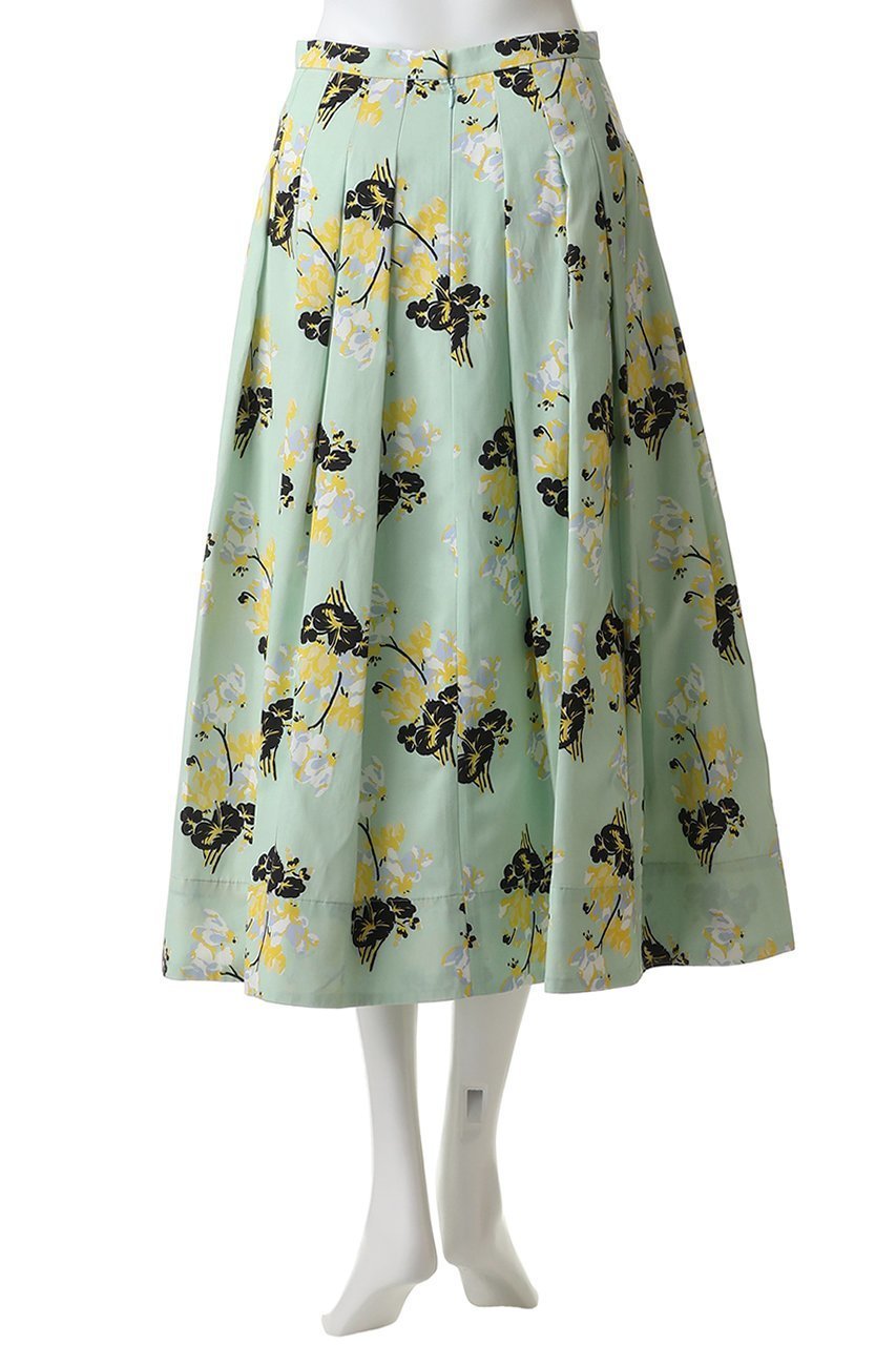 【デザイン ワークス/DESIGN WORKS】のフラワープリントボリュームスカート 人気、トレンドファッション・服の通販 founy(ファニー) 　ファッション　Fashion　レディースファッション　Fashion for Women　スカート　Skirts　ロングスカート　Long Skirts / Maxi & Midi Skirts　クラシック　Classic, Timeless Style　シンプル　Simple, Minimal　フラワー　Flower, Floral　フレア　Flare, Flared　プリント　Print, Printed Pattern　ボトム　Bottoms, Lower Wear　ロング　Long, Long-Length　新作・新入荷　New Arrivals / New In　other-4|ID: prp329100004903944 ipo3291000000036705323