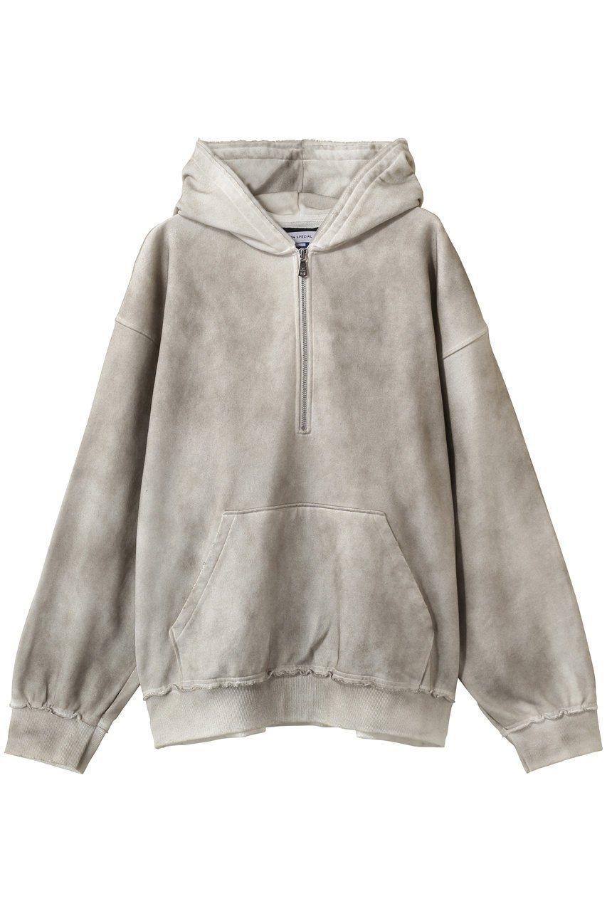 【メゾンスペシャル/MAISON SPECIAL】の【UNISEX】DEEP FRONT ハーフジップパーカーPO インテリア・キッズ・メンズ・レディースファッション・服の通販 founy(ファニー) 　ファッション　Fashion　レディースファッション　Fashion for Women　トップス・カットソー　Cut & Sew Tops　シャツ・ブラウス・オフィスカジュアル　Elegant Blouses & Button-Ups　レディースパーカー・カジュアルフーディー　Casual Hoodies & Sweatshirts　ロングTシャツ・Tシャツ　Longline T-Shirts & Tees　スウェット・クルーネックトップス　Sweatshirts & Crewnecks / Relaxed Fit Sweat Tops　カットソー・ベーシックTシャツ　Cut-and-Sewn Tops / Stretch Tees & Basics　ユニセックス　Unisex, Genderless　インナー　Innerwear　カットオフ　Cut-Off Design　ダメージ　Distressed, Destroyed　リラックス　Relax, Relaxed Fit　WHT(ホワイト)|ID: prp329100004904473 ipo3291000000036712767