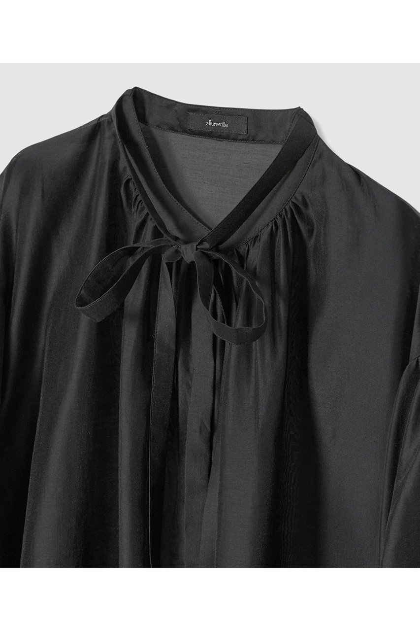 【アルアバイル/allureville】のスリーブコンシャスブラウス 人気、トレンドファッション・服の通販 founy(ファニー) 　ファッション　Fashion　レディースファッション　Fashion for Women　トップス・カットソー　Cut & Sew Tops　シャツ・ブラウス・オフィスカジュアル　Elegant Blouses & Button-Ups　ギャザー　Gathered, Ruffled　シンプル　Simple, Minimal　スタンド　Stand Collar, Upright Stand　スリーブ　Sleeve, Long Sleeve / Short Sleeve　フロント　Front, Front Design　ロング　Long, Long-Length　エレガント 上品　Elegant　other-4|ID: prp329100004904490 ipo3291000000036746619